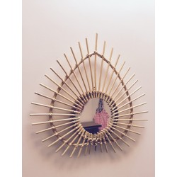 Rattan clover mirror Bakker made with love