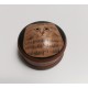 Mini boite ronde bois motif chat