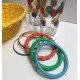 Lot de 5 bracelets jonc colorés vintage