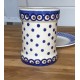 Pot en céramique motifs pois bleus