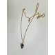 collier perle verre oeil vert porte bonheur