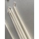 lot de 5 longues bougies fines blanc cassé