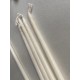 lot de 5 longues bougies fines blanc cassé