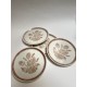 lot de 4 assiettes à dessert motif chardons vintage