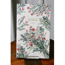 carnet motif fleurs pages blanches