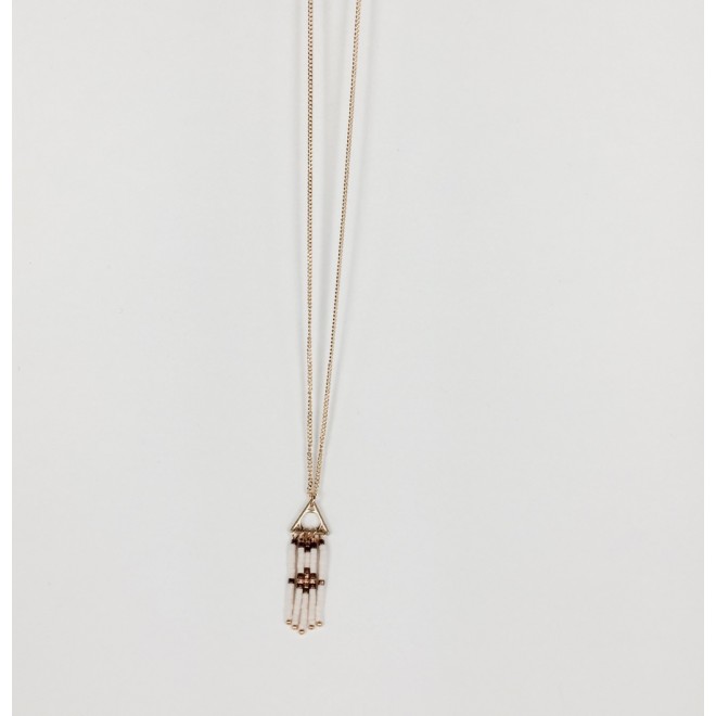 Collier STICK blanc cassé