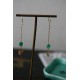 Boucles d'oreilles GIN vert émeraude