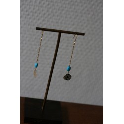 Boucles d'oreilles GIN turquoise