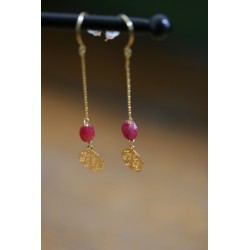 Boucles d'oreilles GIN fuschia