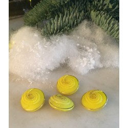 Yellow glass vintage buttons