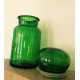 vintage jar green glass