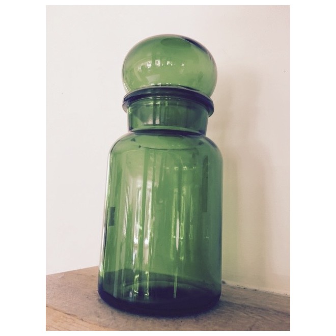 vintage jar green glass