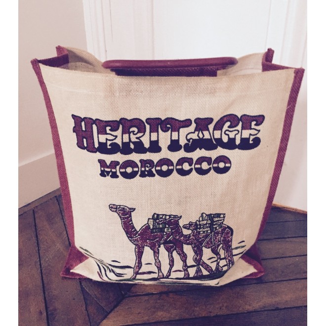 Sac 70's en toile de jute Héritage Morocco