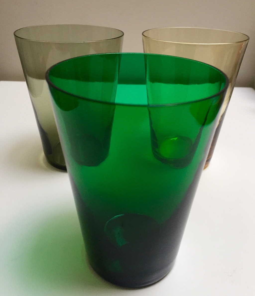 lot de 3 verres fumes vintage baramarket